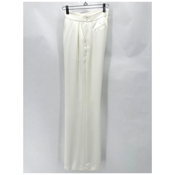 Ramy Brook Dress Pants Wide Leg Pants Size 2 White‎ Lined Coastal Preppy City - Picture 7 of 12